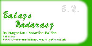 balazs madarasz business card